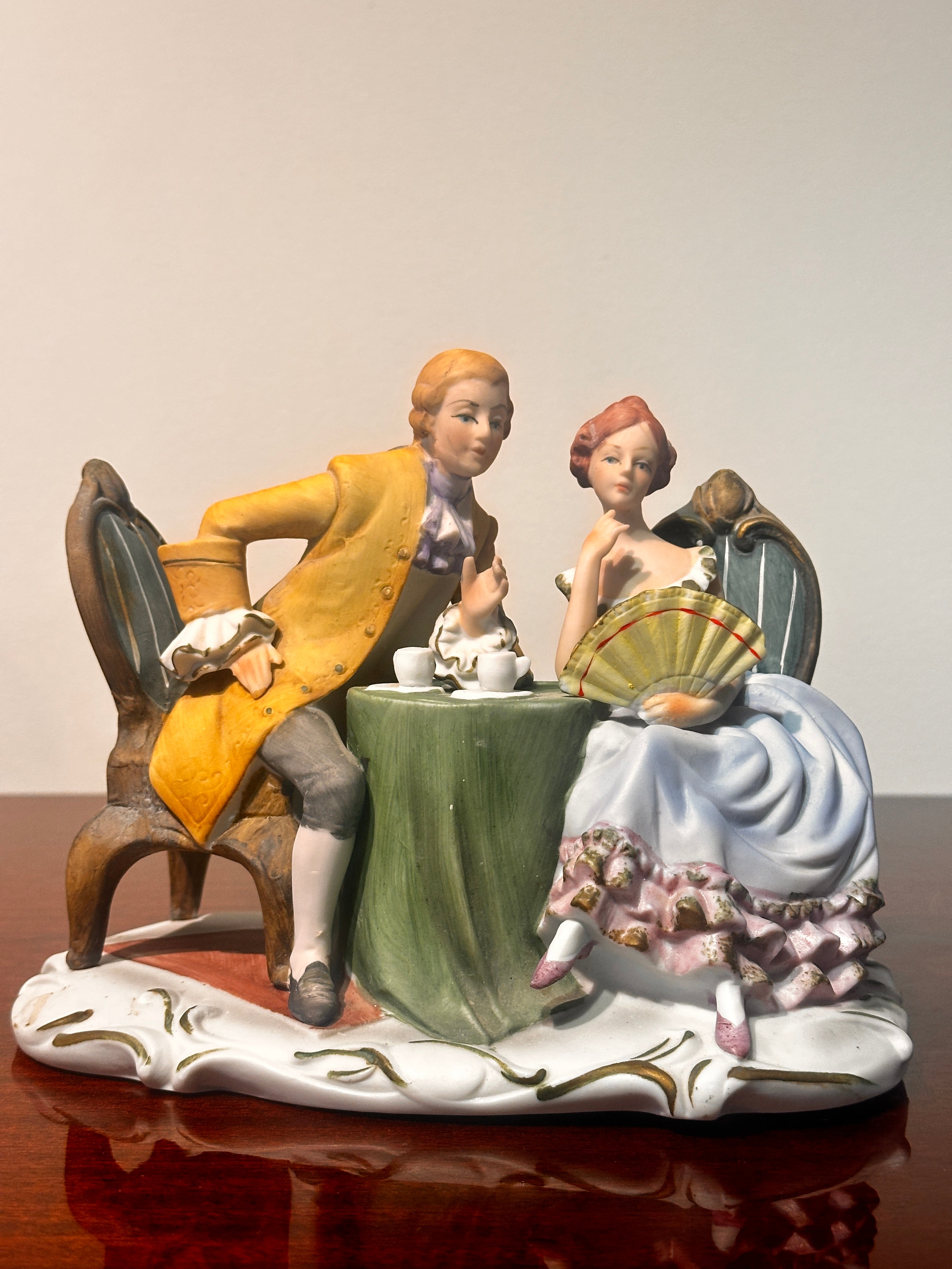 Vintage Porcelain Figurine Couple at Tea